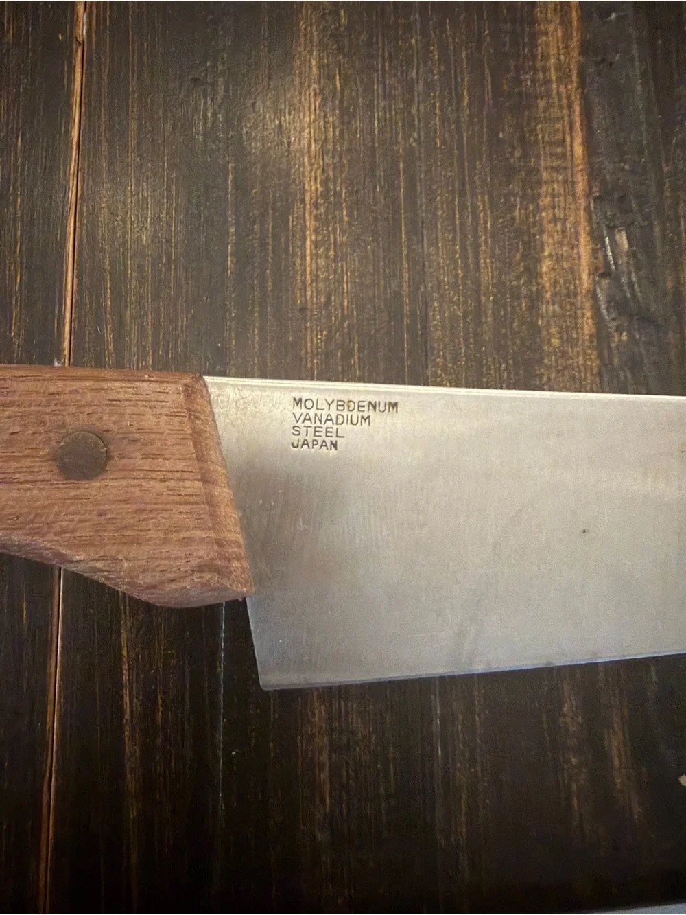 Vintage Japan Kitchen Knife Lot 5 Molybdenum Vanadium Serrated Cake Wood Handles